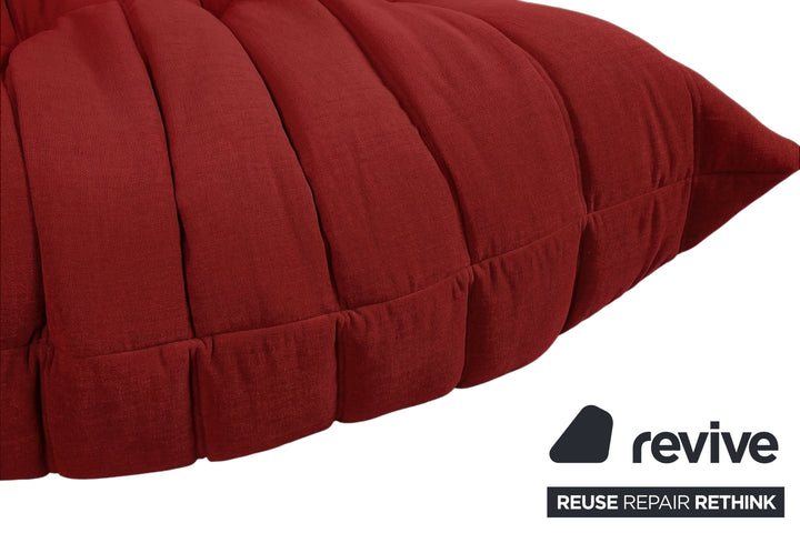 Ligne Roset Togo Stoff Hocker Neubezug Rubinrot