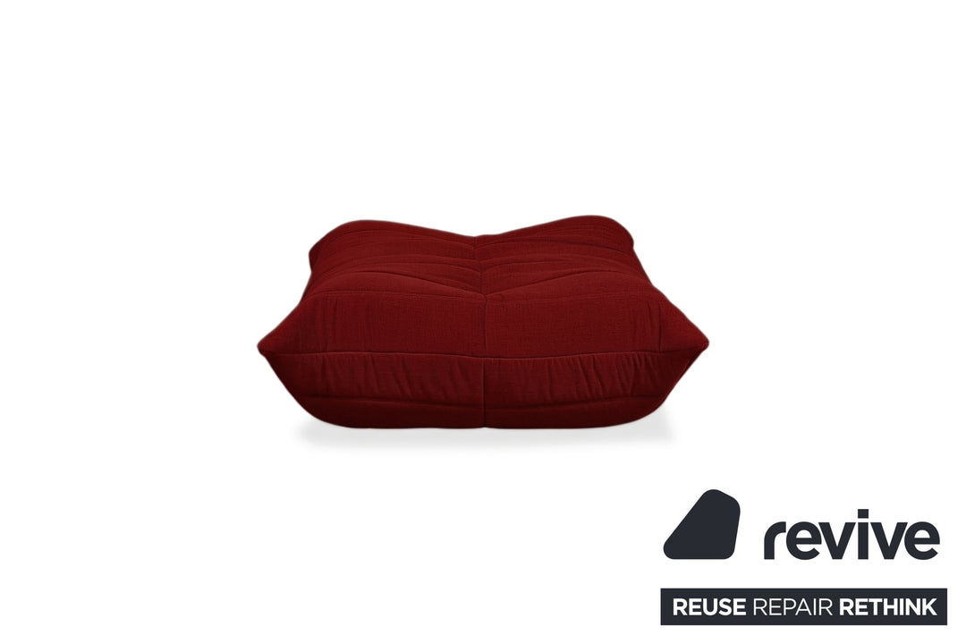 Ligne Roset Togo Stoff Hocker Neubezug Rubinrot