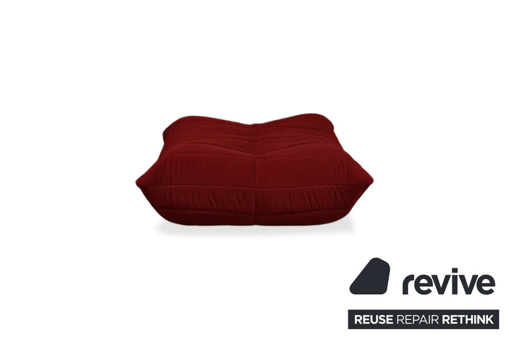 Ligne Roset Togo Stoff Hocker Neubezug Rubinrot