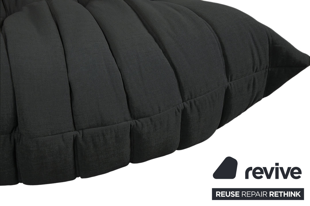 Ligne Roset Togo Stoff Hocker Neubezug Schwarz