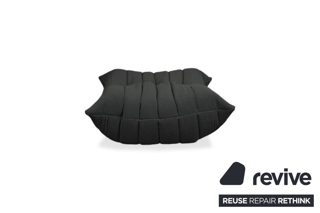 Ligne Roset Togo Stoff Hocker Neubezug Schwarz