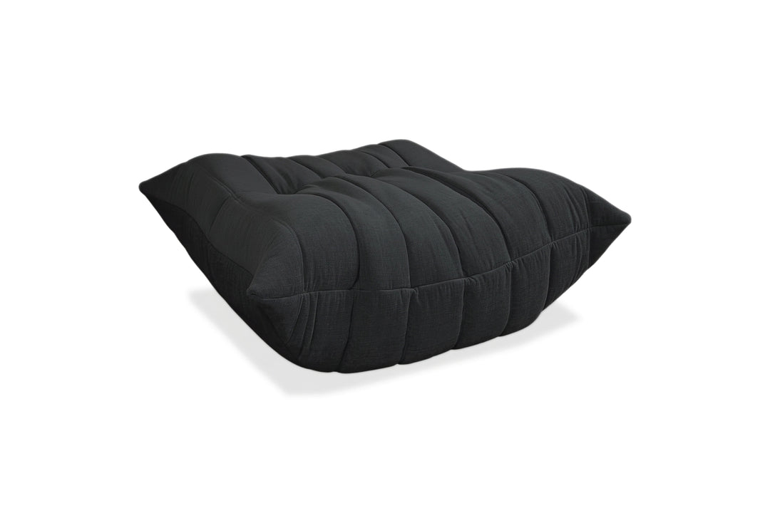 Ligne Roset Togo Stoff Hocker Neubezug Schwarz