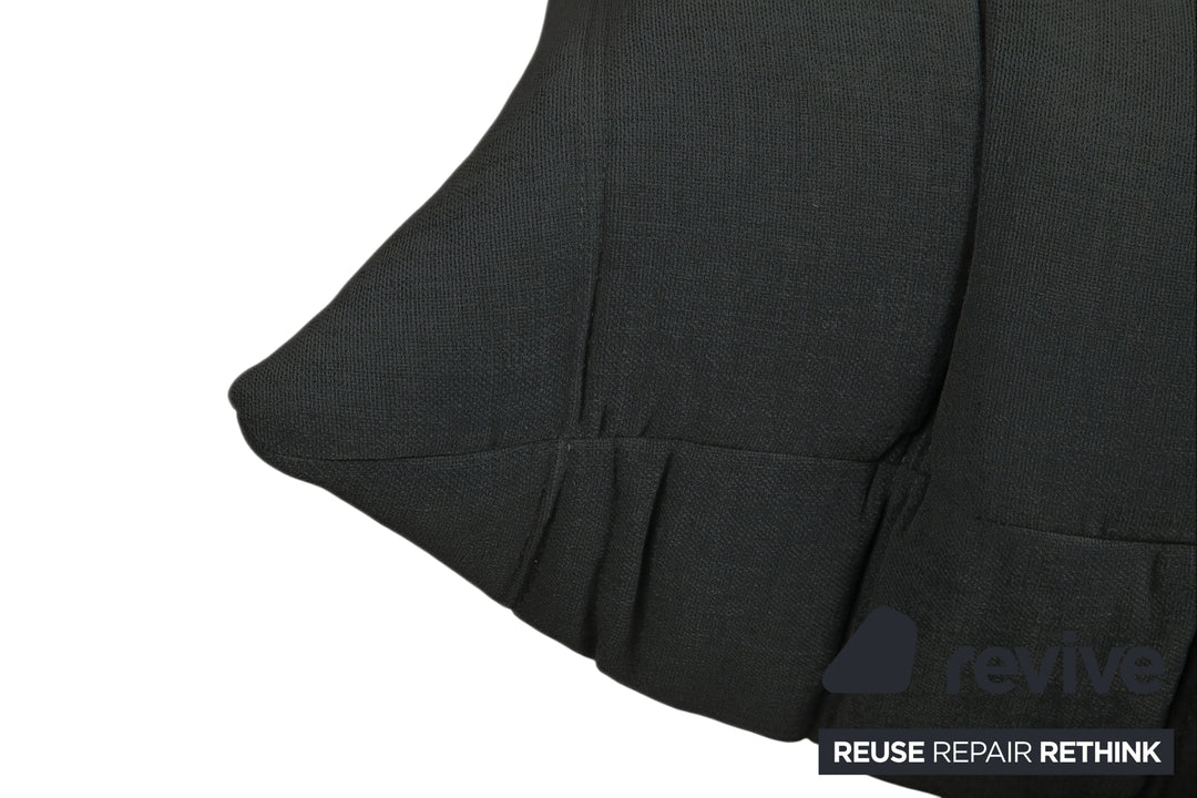 Ligne Roset Togo Pouf Tissu Noir Rénové