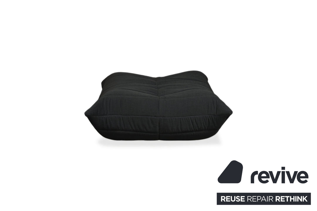 Ligne Roset Togo Stoff Hocker Neubezug Schwarz
