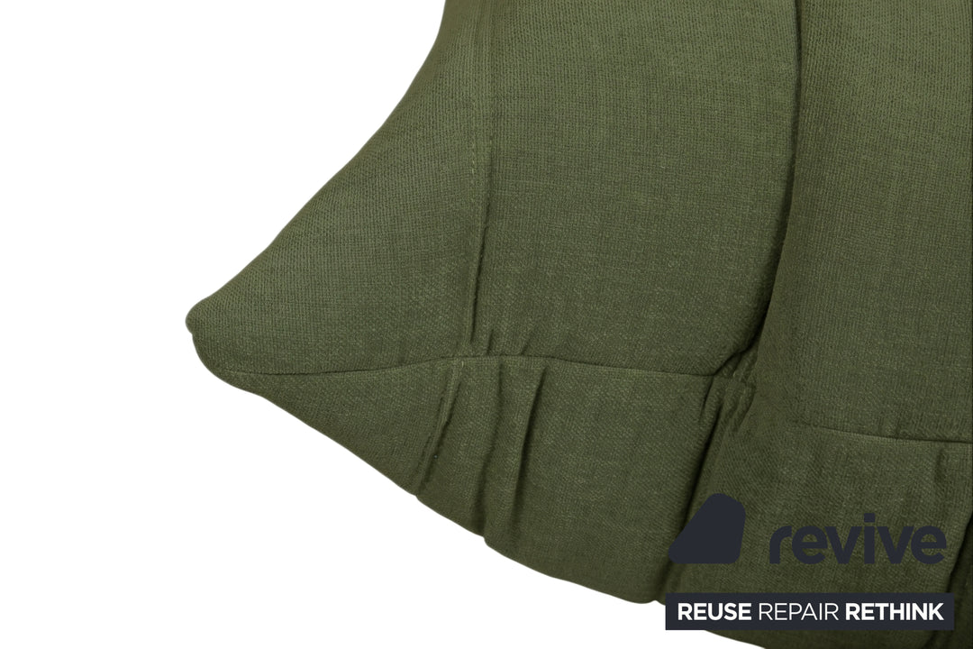 Ligne Roset Togo Stoff Hocker Grün Khaki Neubezug