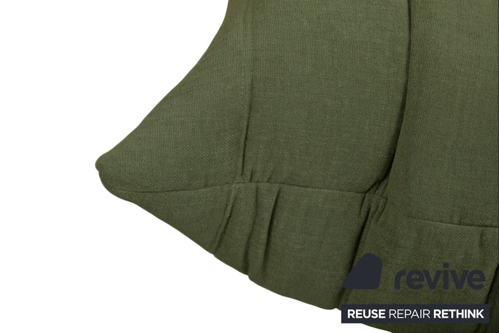 Ligne Roset Togo Stoff Hocker Grün Khaki Neubezug