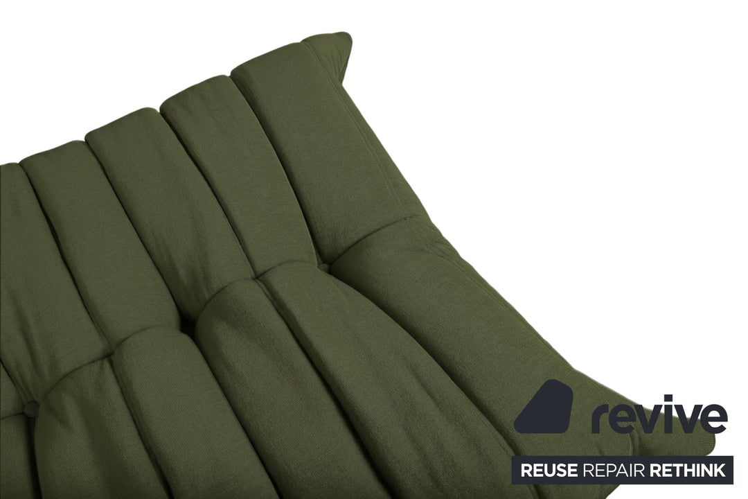 Ligne Roset Togo Stoff Hocker Neubezug Tannengrün