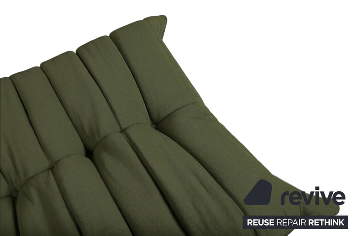 Ligne Roset Togo Stoff Hocker Neubezug Tannengrün