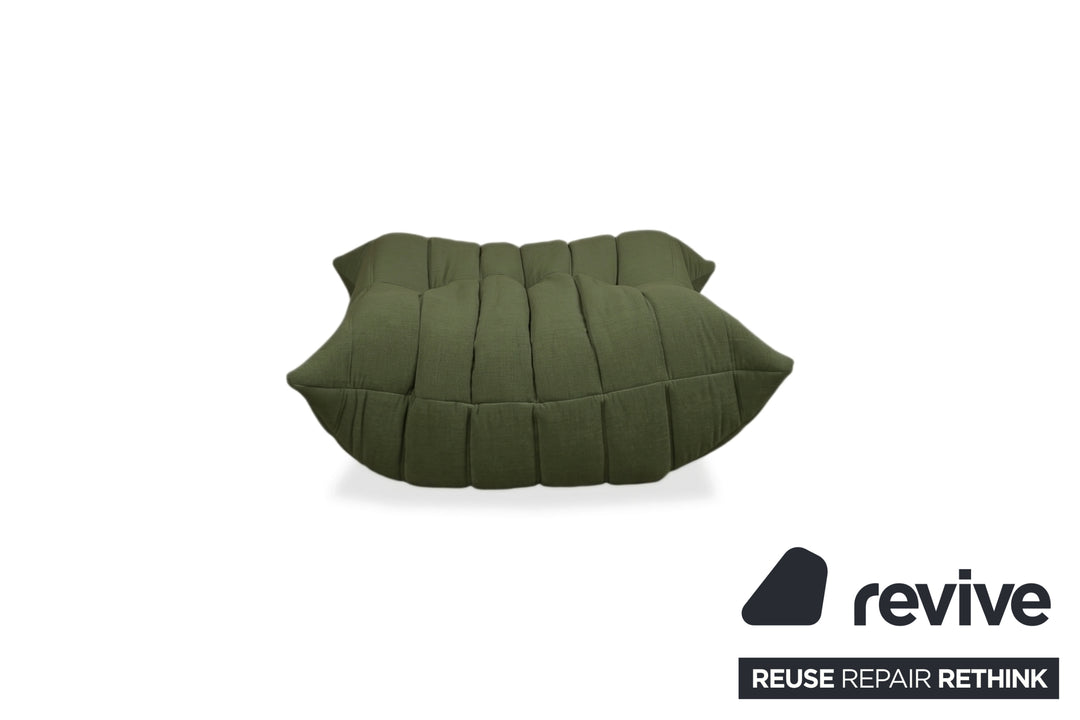 Ligne Roset Togo Stoff Hocker Neubezug Tannengrün