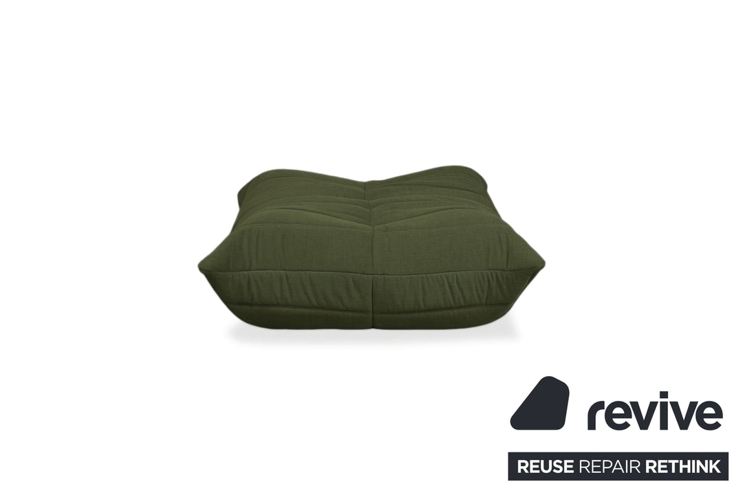 Ligne Roset Togo Stoff Hocker Neubezug Tannengrün