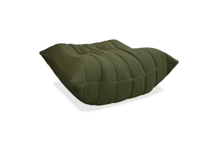 Ligne Roset Togo Stoff Hocker Neubezug Tannengrün