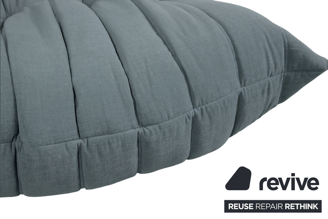 Ligne Roset Togo Stoff Hocker Neubezug Taubenblau