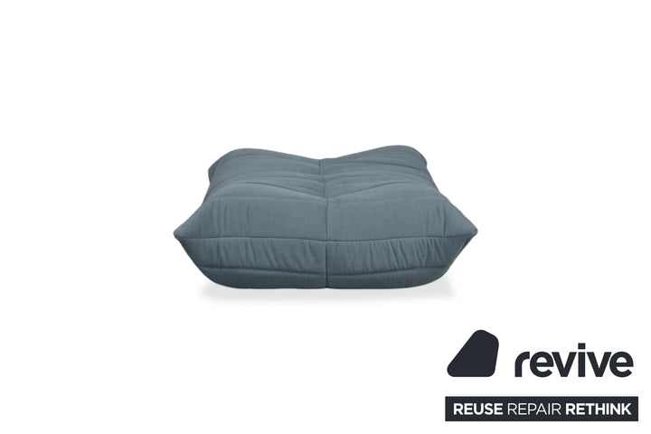 Ligne Roset Togo Stoff Hocker Neubezug Taubenblau