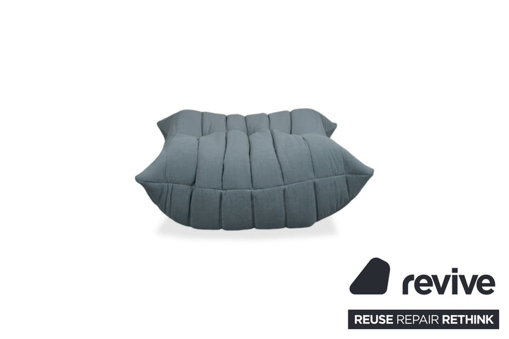 Ligne Roset Togo Stoff Hocker Neubezug Taubenblau