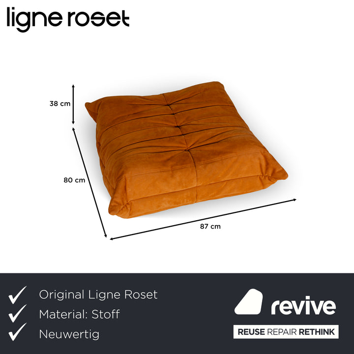 Ligne Roset Togo Fabric Stool Orange