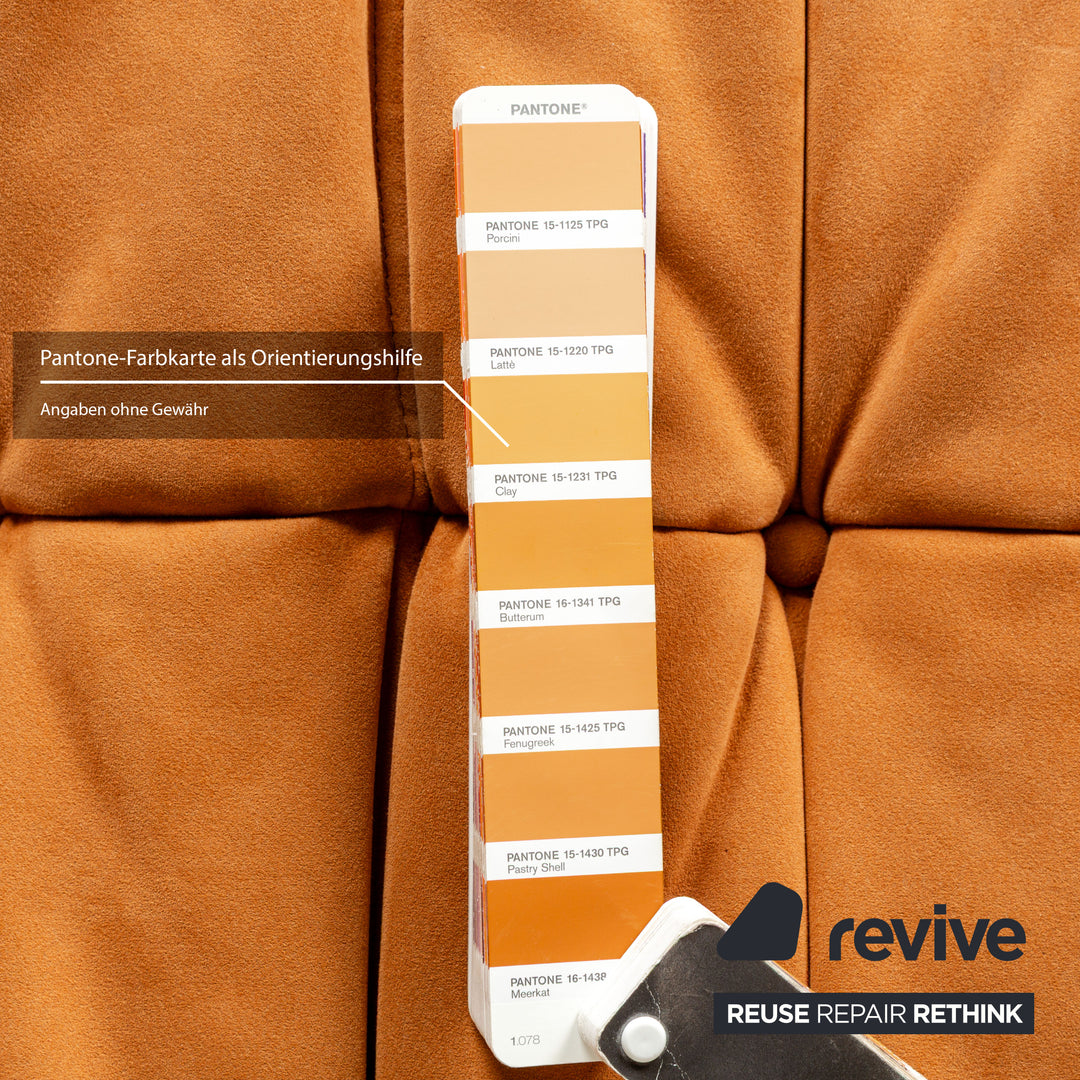 Ligne Roset Togo Fabric Stool Orange