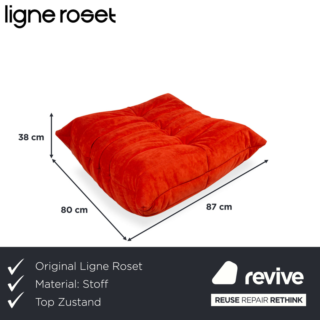 Ligne Roset Togo Stoff Hocker Rot