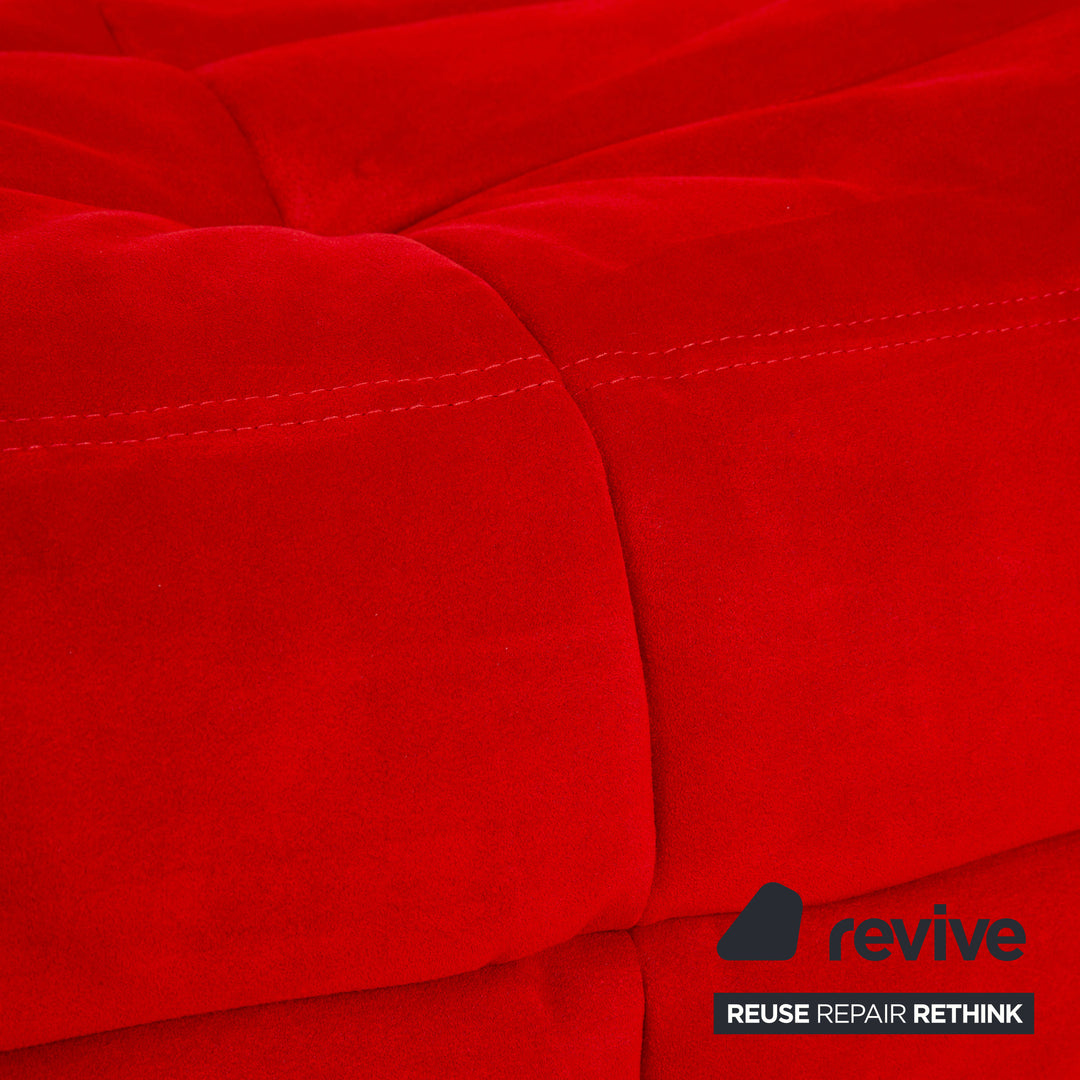 Ligne Roset Togo Fabric Stool Red