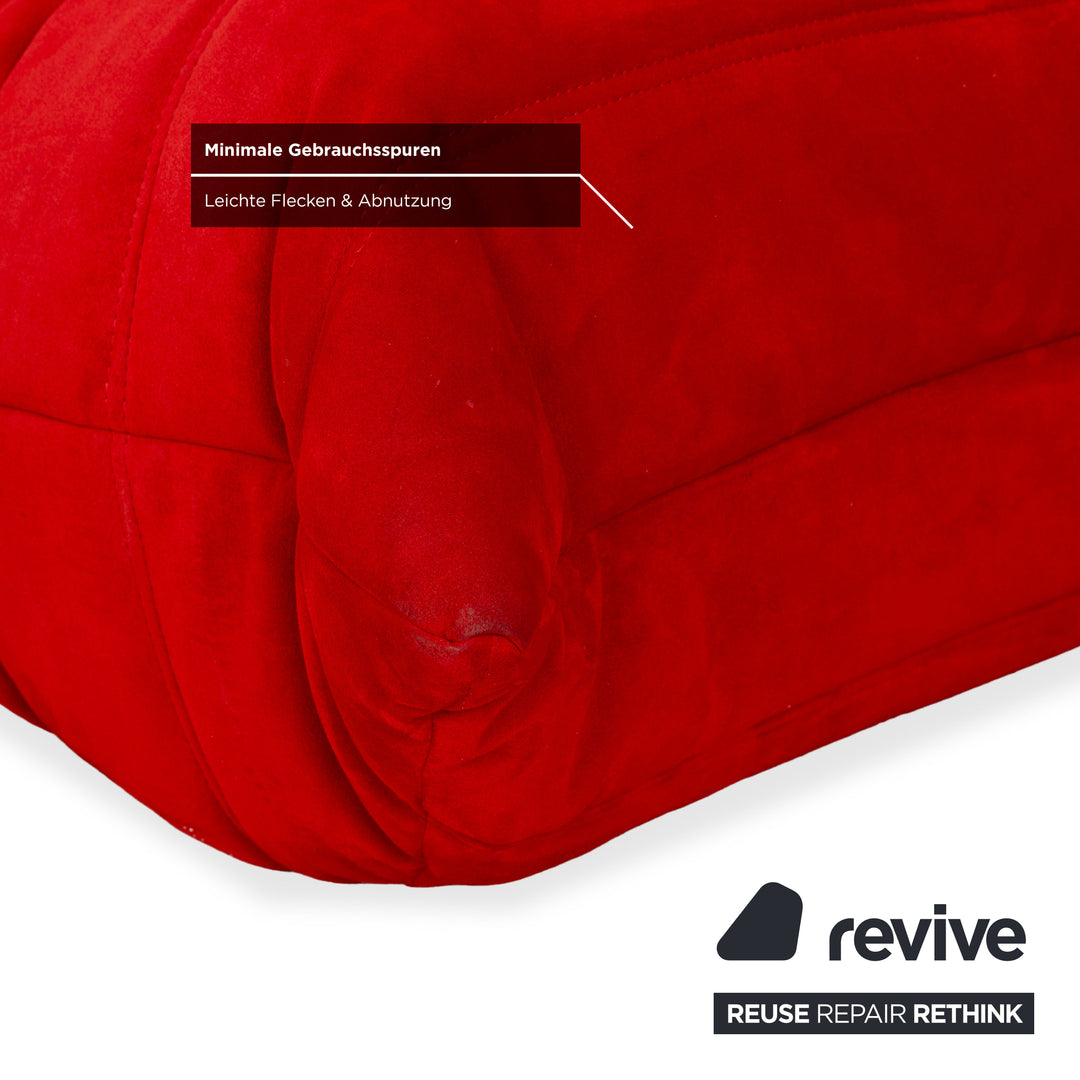 Ligne Roset Togo Fabric Stool Red