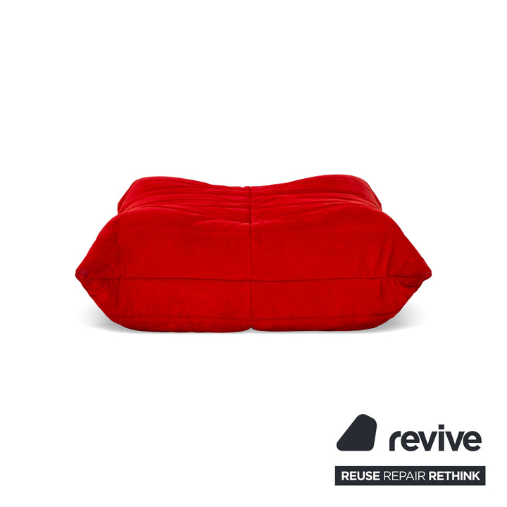 Ligne Roset Togo Fabric Stool Red