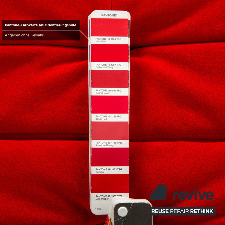 Ligne Roset Togo Fabric Stool Red