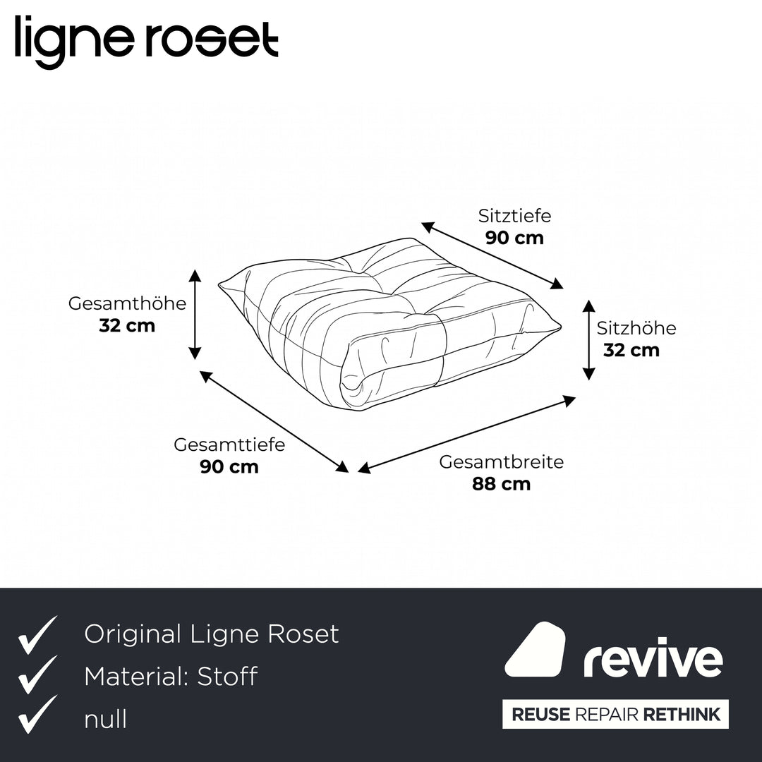 Ligne Roset Togo Stoff Hocker Terrakotta