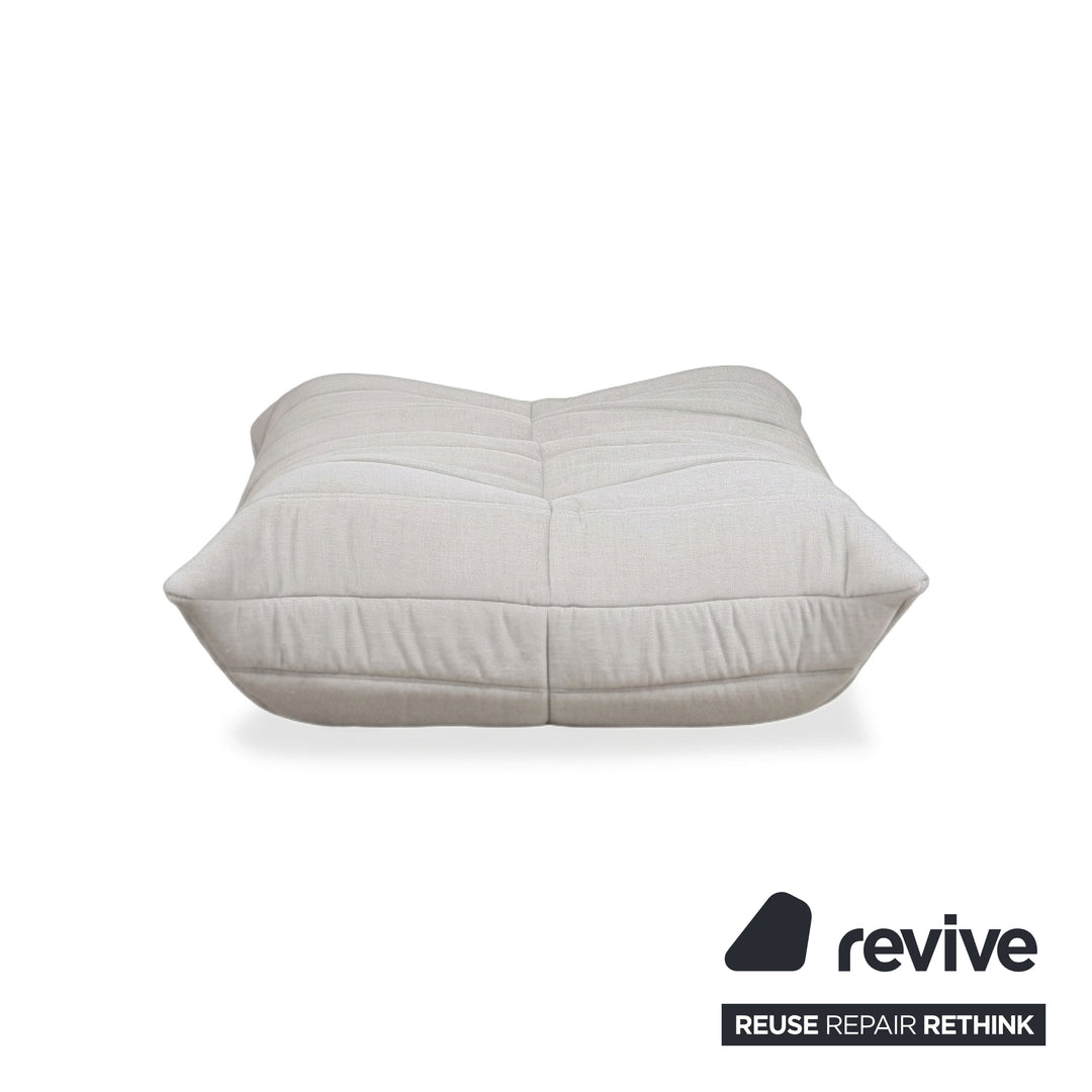 Ligne Roset Togo Stoff Hocker Weiß