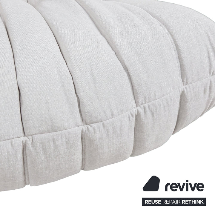 Ligne Roset Togo Stoff Hocker Weiß Neubezug