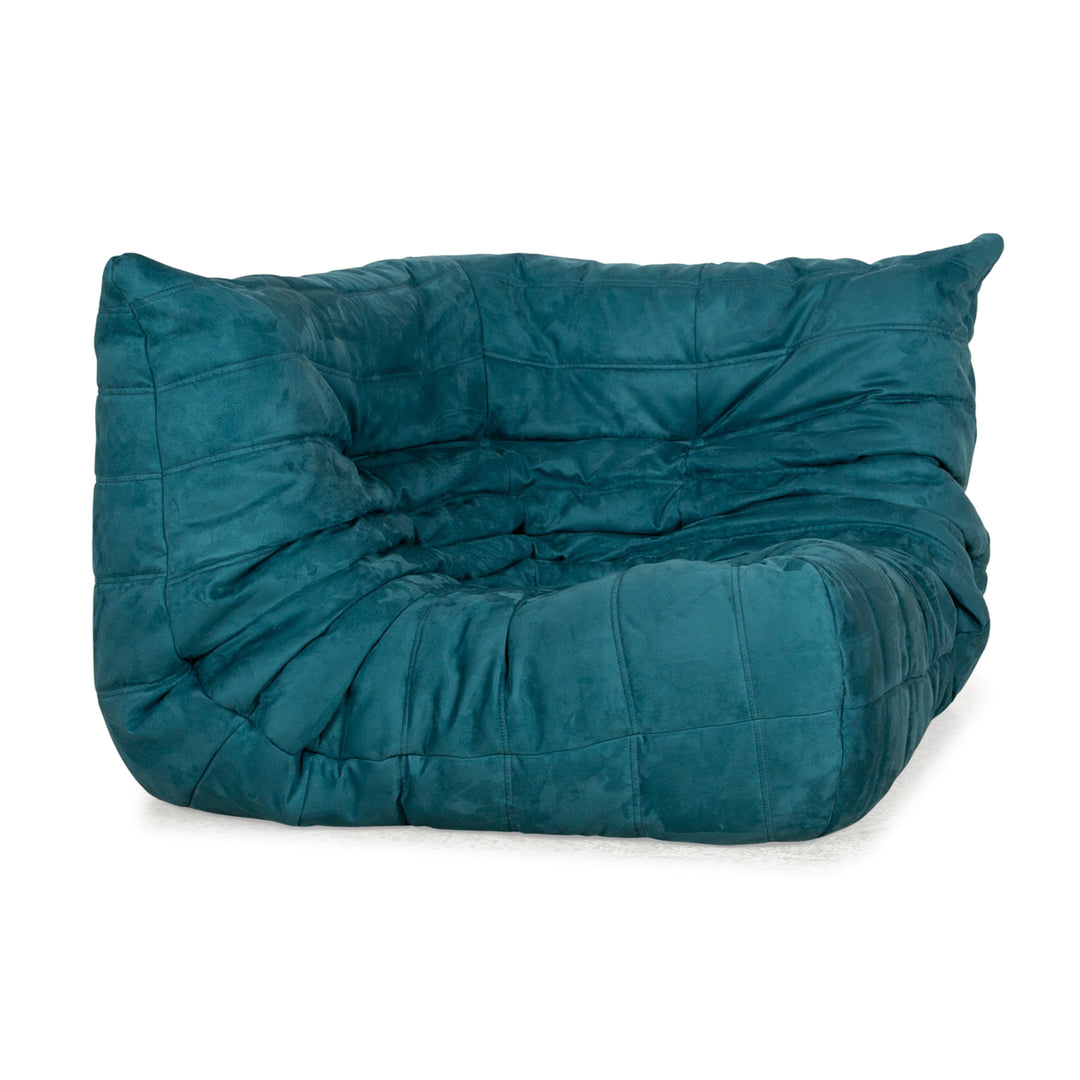 ligne roset Togo Stoff Sessel Blau Neubezug