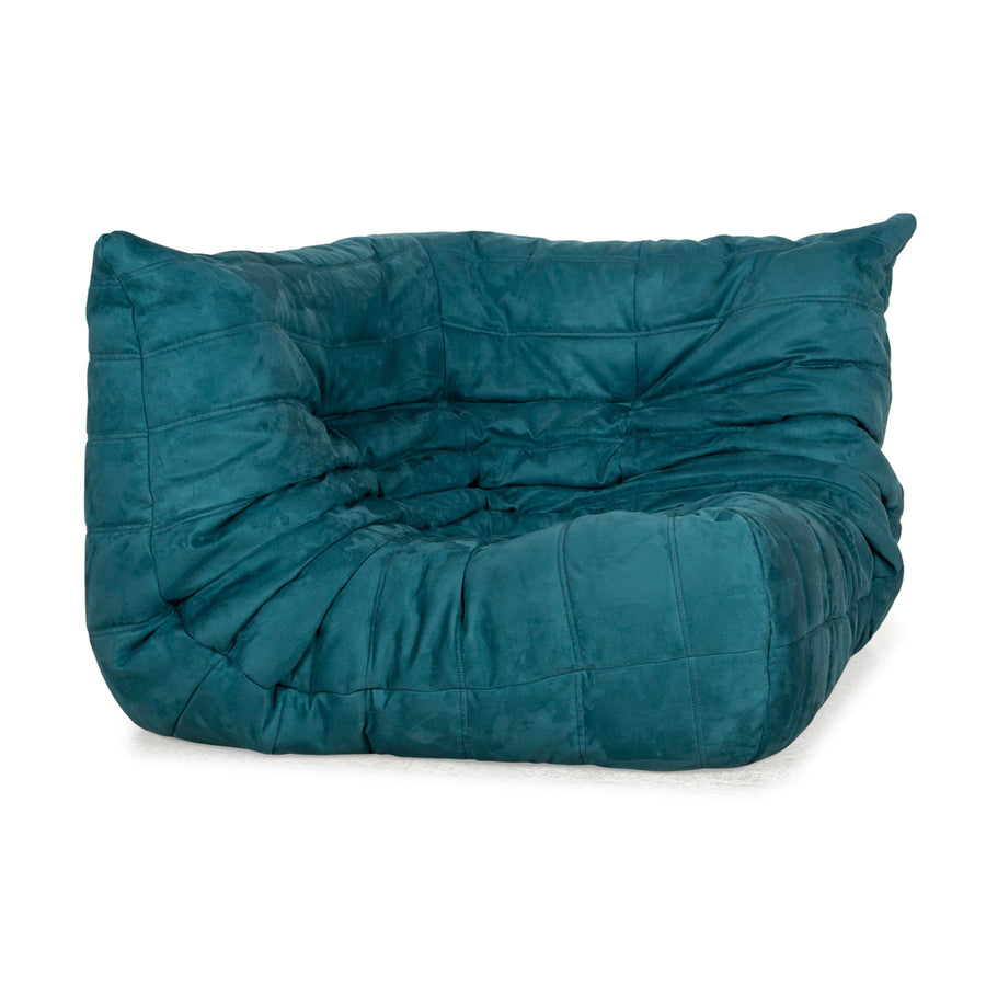 ligne roset Togo Stoff Sessel Blau Neubezug