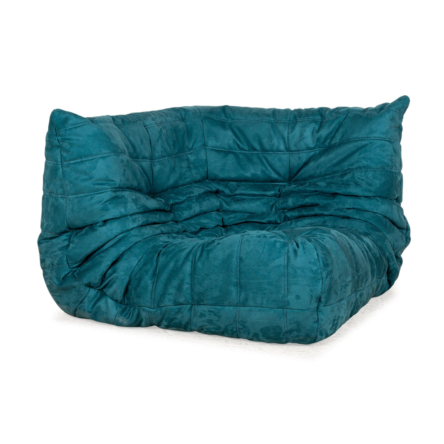 ligne roset Togo Stoff Sessel Blau Neubezug