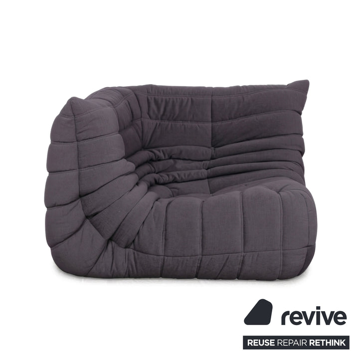 Ligne Roset Togo Eckelement Stoff Dunkelgrau Anthrazit Neubezug