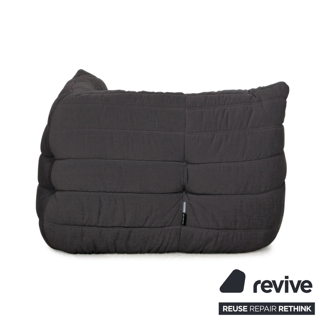 Ligne Roset Togo Eckelement Stoff Dunkelgrau Anthrazit Neubezug