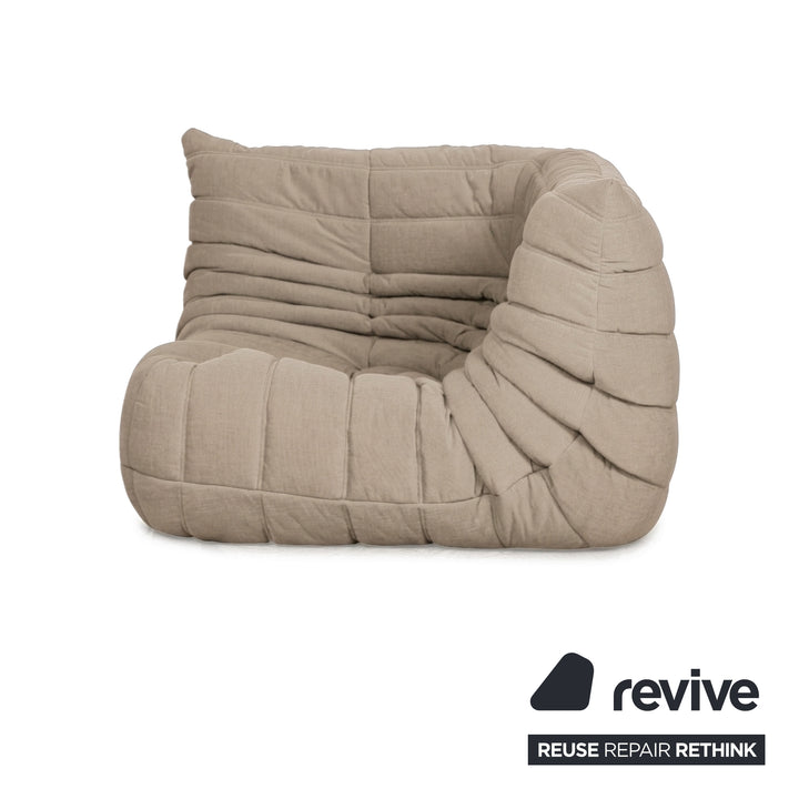Ligne Roset Togo Stoff Sessel Ecke Beige Neubezug MALOU 107