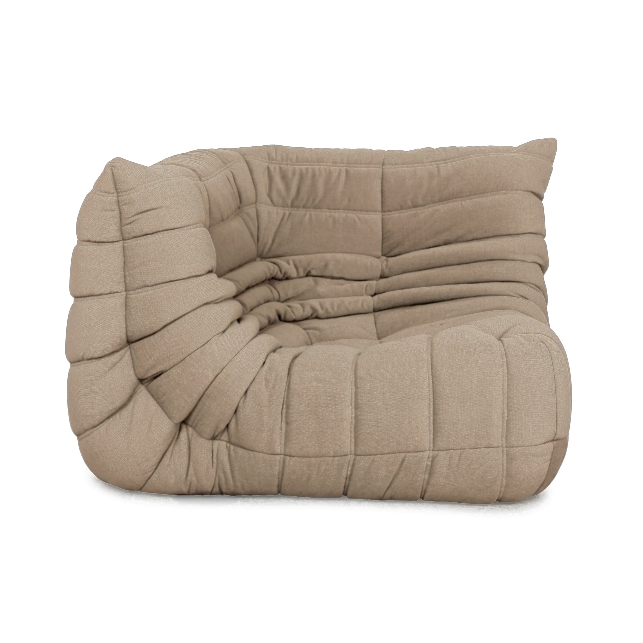 Ligne Roset Togo Eckelement Stoff Beige Taupe Neubezug