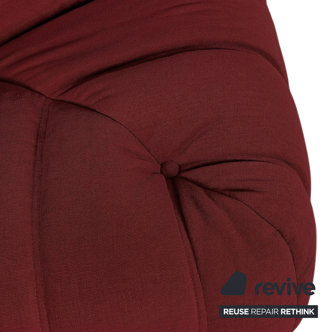 Ligne Roset Togo Stoff Sessel Ecke Bordeaux Rot Neubezug MALOU 138