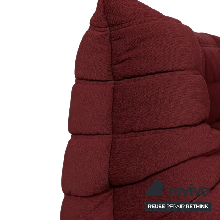 Ligne Roset Togo Stoff Sessel Ecke Bordeaux Rot Neubezug MALOU 138