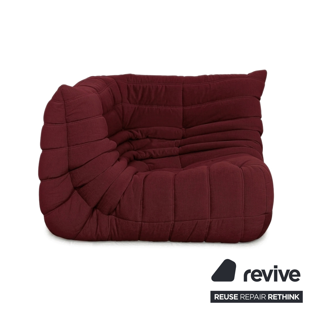 Ligne Roset Togo Stoff Sessel Ecke Bordeaux Rot Neubezug MALOU 138