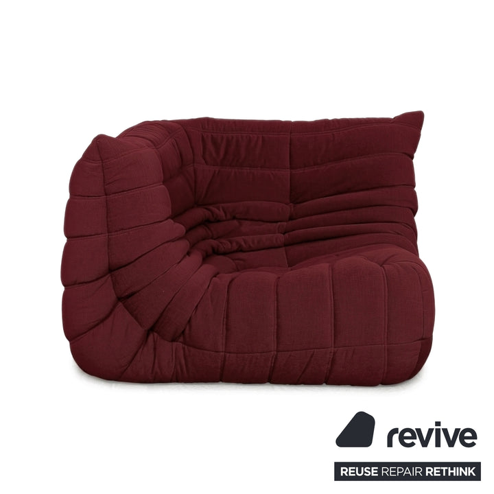 Ligne Roset Togo Stoff Sessel Ecke Bordeaux Rot Neubezug MALOU 138