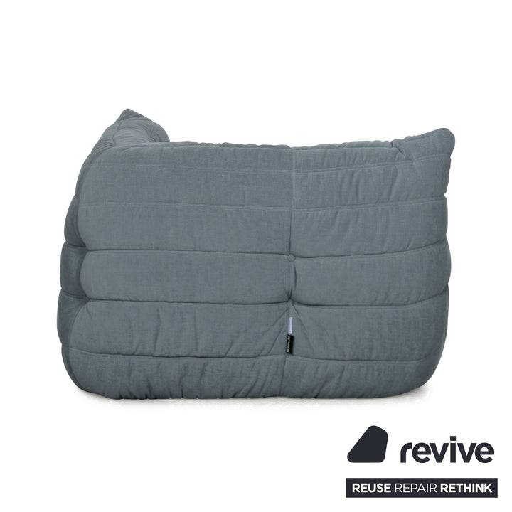 Ligne Roset Togo Stoff Sessel Ecke Eisblau Blau Neubezug MALOU 102