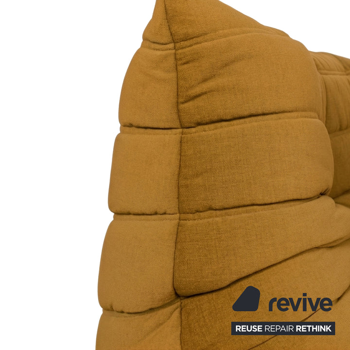Ligne Roset Togo Stoff Sessel Ecke Gelb Neubezug MALOU 148