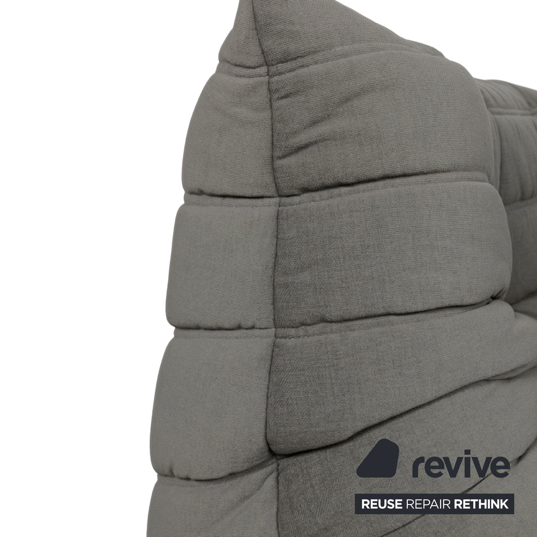 Ligne Roset Togo Eckelement Stoff Grau Neubezug