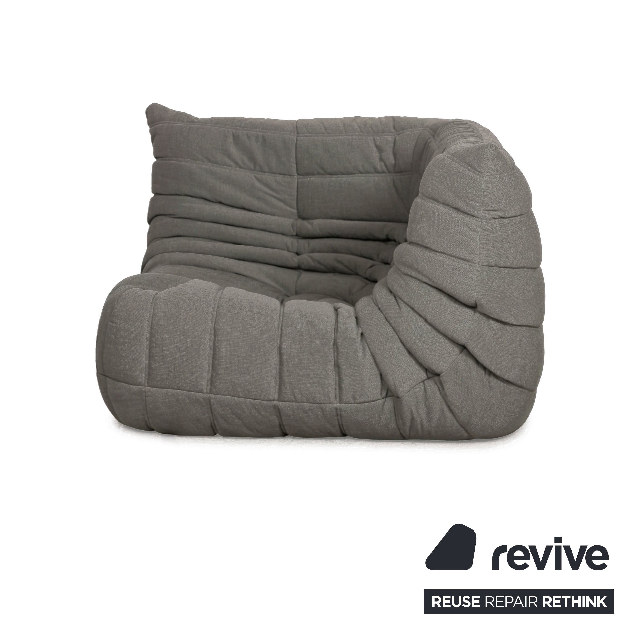 Ligne Roset Togo Corner Unit Grey Fabric New Upholstery