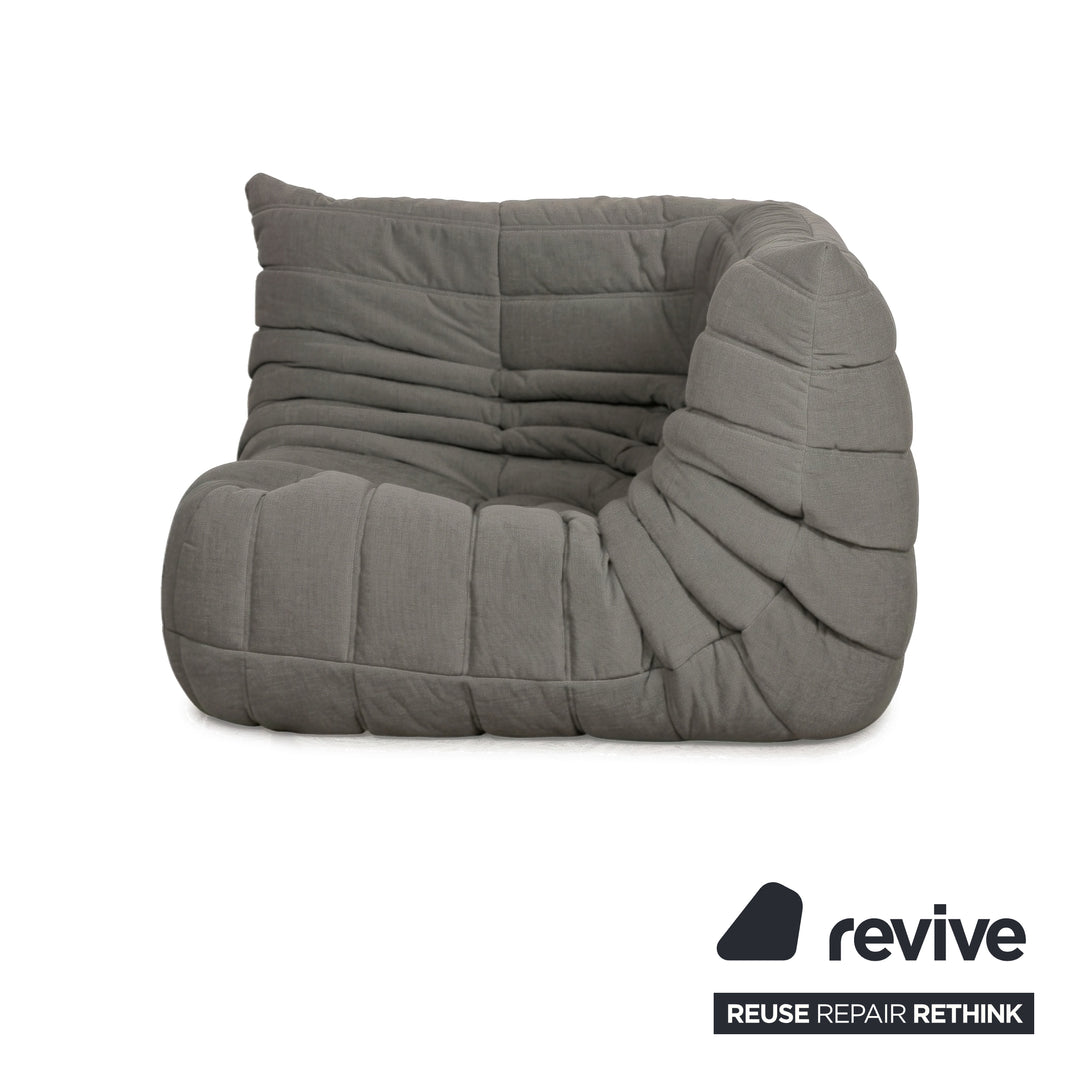 Ligne Roset Togo Eckelement Stoff Grau Neubezug
