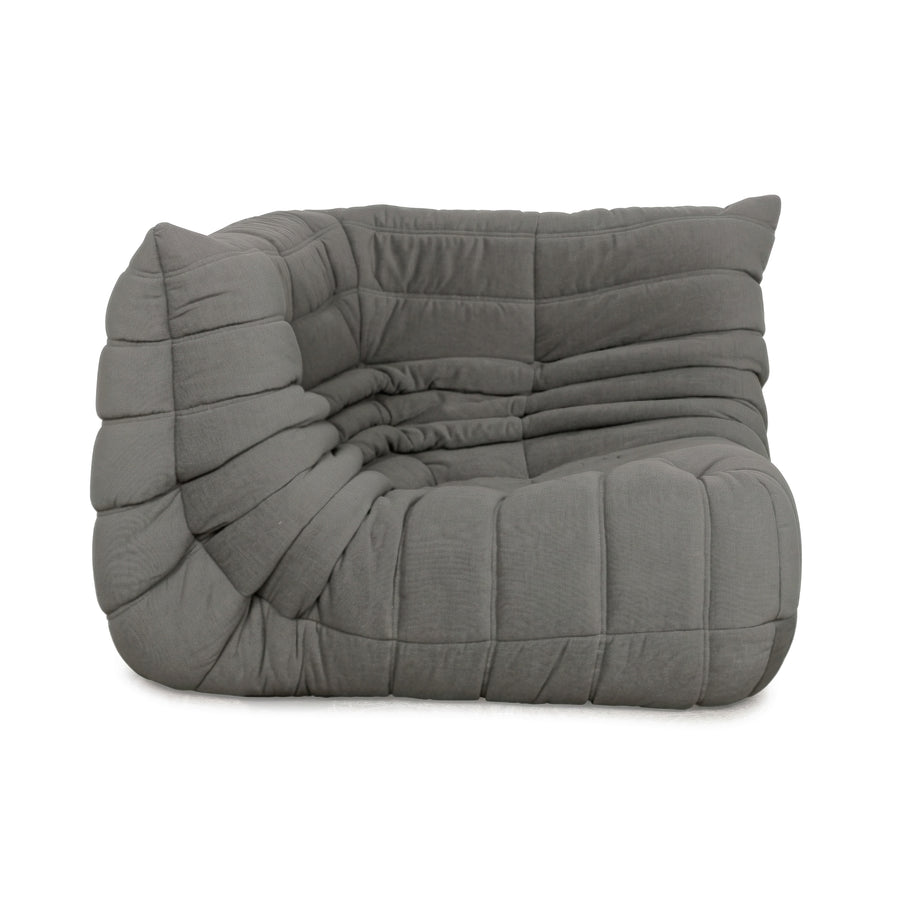 Ligne Roset Togo Eckelement Stoff Grau Taupe Neubezug