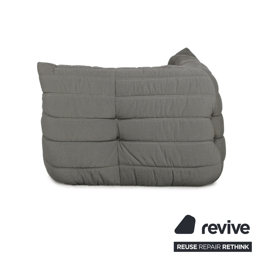 Ligne Roset Togo Stoff Sessel Ecke Grau Neubezug MALOU 176