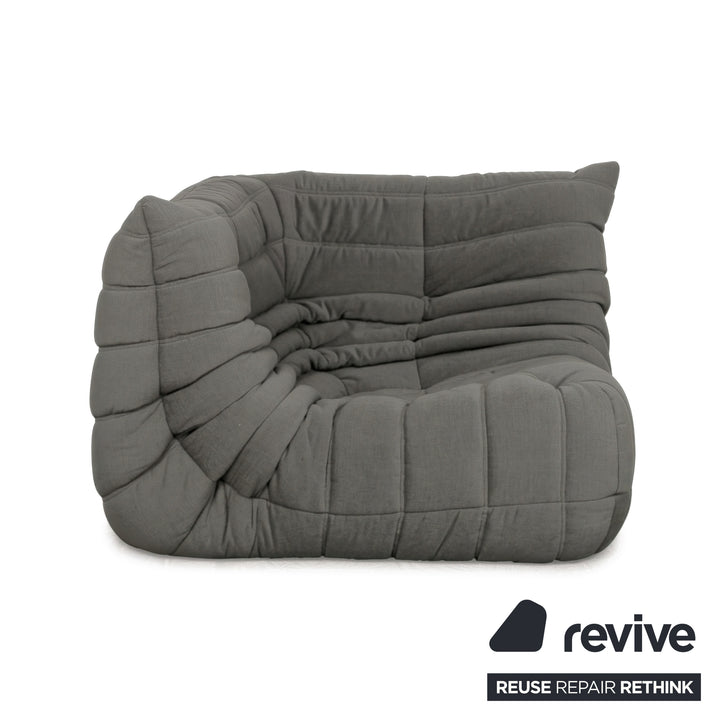 Ligne Roset Togo Stoff Sessel Ecke Grau Neubezug MALOU 176