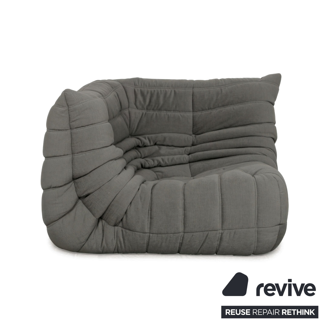 Ligne Roset Togo Eckelement Stoff Grau Neubezug
