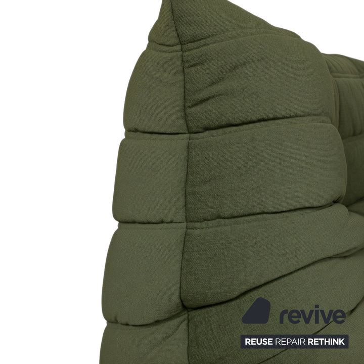 Ligne Roset Togo Stoff Sessel Ecke Khaki Grün Neubezug MALOU 159