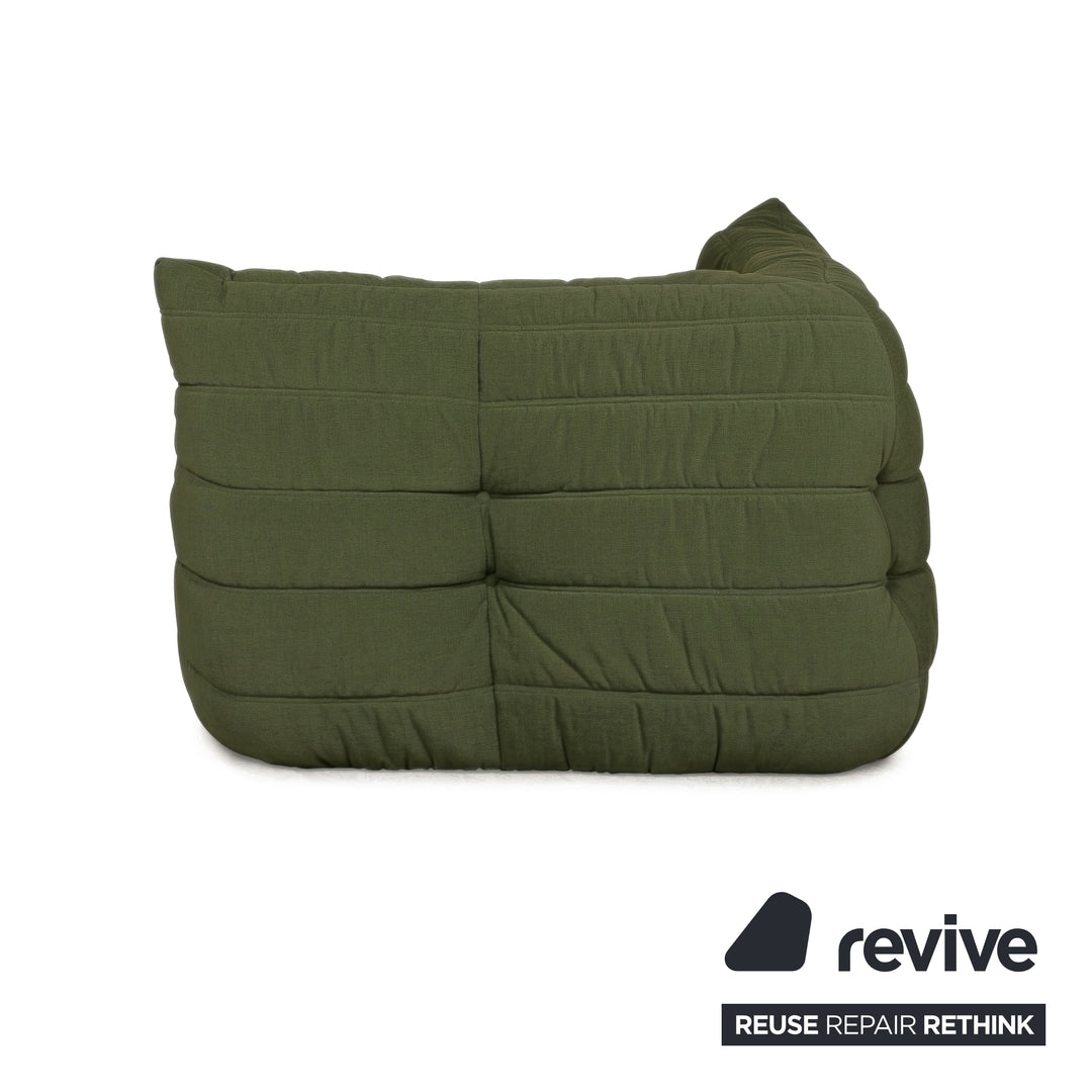 Ligne Roset Togo Stoff Sessel Ecke Khaki Grün Neubezug MALOU 159